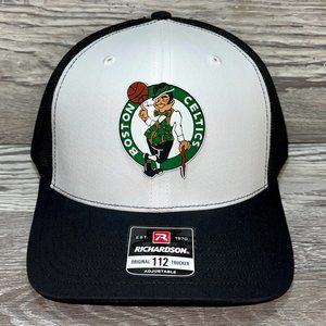 Boston Celtics 3D Snapback Trucker Hat- White/ Black